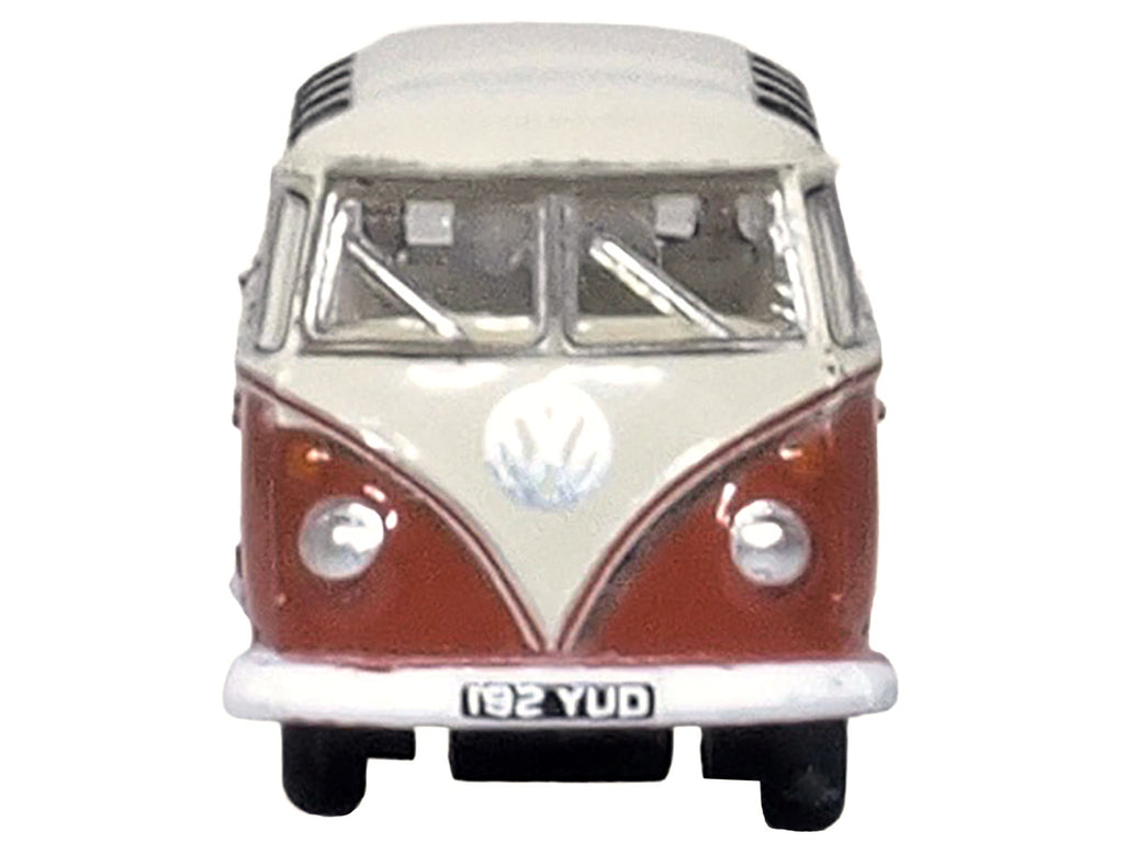 Volkswagen T1 Samba Bus Sealing Wax Red and Gray 1/148 (N) Scale Diecast Model Car by Oxford Diecast-0