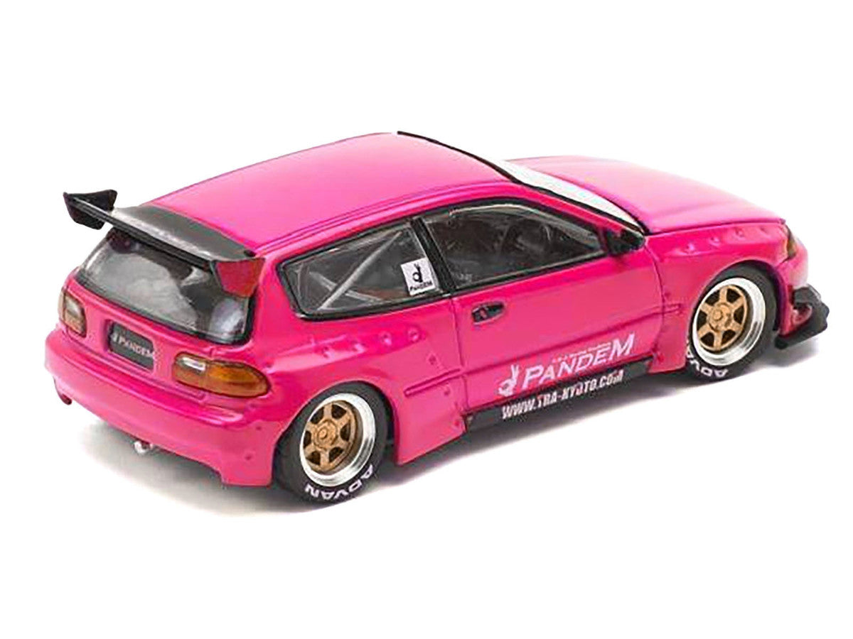 Pandem Civic EG6 RHD (Right Hand Drive) Pink "Enigma Exclusive Edition" 1/64 Diecast Model Car by Pop Race-0