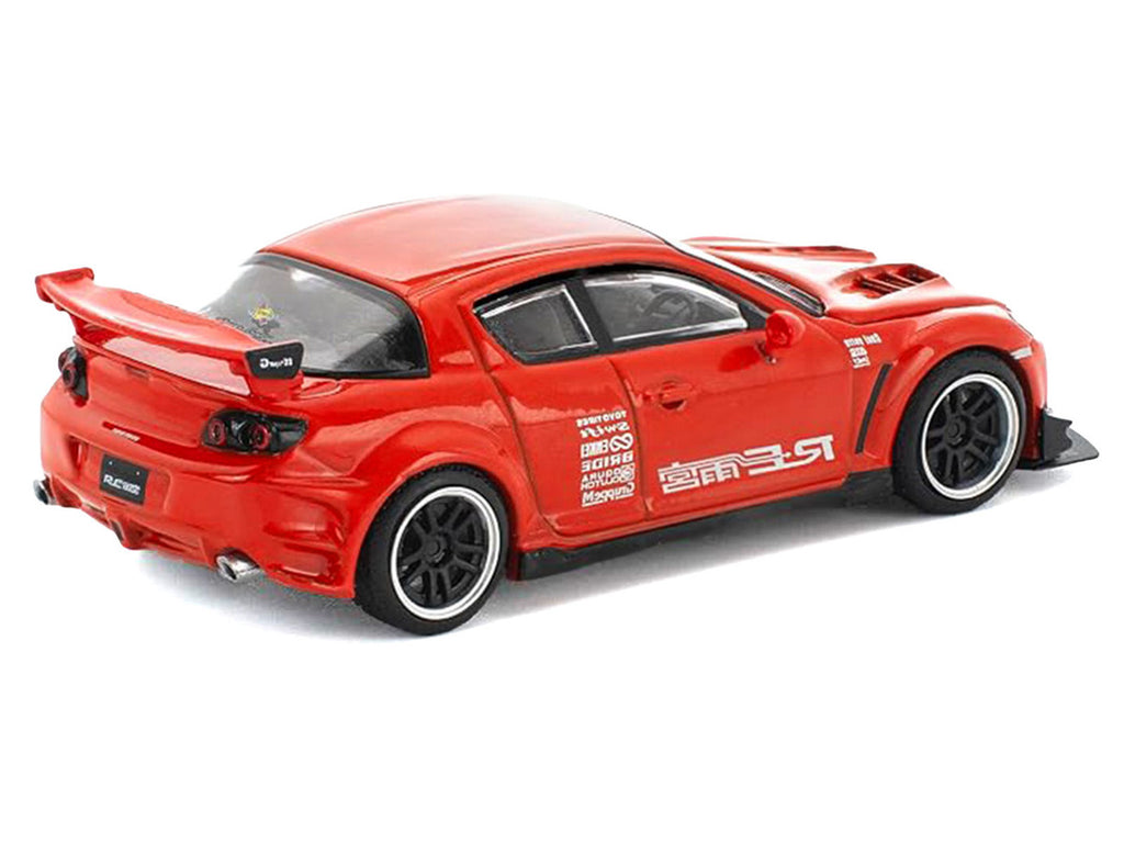 Mazda RX-8 RE-Amemiya RHD (Right Hand Drive) Red with Graphics "Enigma Exclusive Edition" 1/64 Die Cast Model Car by Pop Race-3