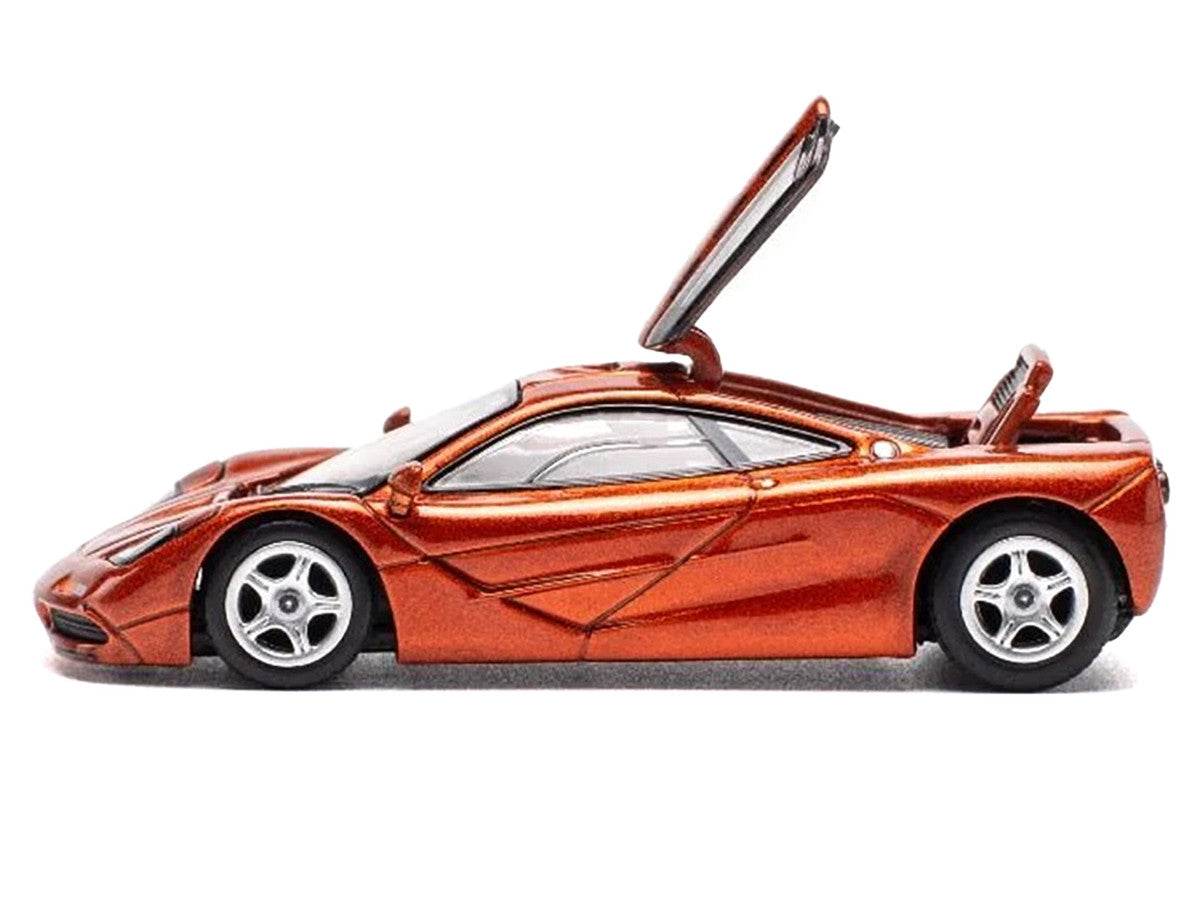 McLaren F1 Orange Metallic 1/64 Diecast Model Car by Pop Race-0