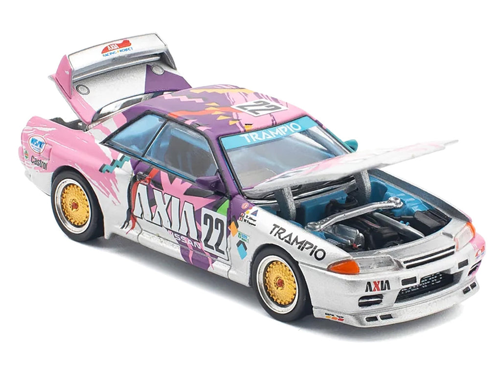 GTR R32 RHD (Right Hand Drive) #22 Masahiko Kageyama - Kazuo Shimizu "Axia" Group A "Japanese Touring Car Championship" (1991) 1/64 Diecast Model Car by Pop Race-2