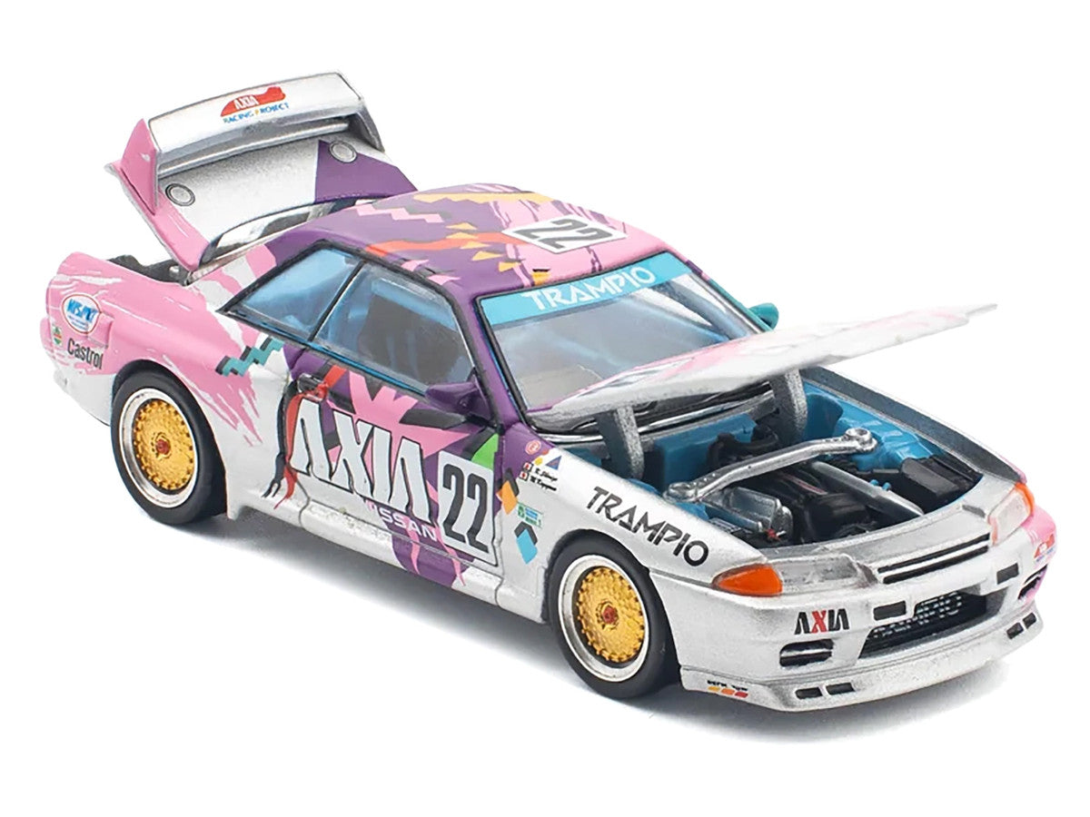 GTR R32 RHD (Right Hand Drive) #22 Masahiko Kageyama - Kazuo Shimizu "Axia" Group A "Japanese Touring Car Championship" (1991) 1/64 Diecast Model Car by Pop Race-2