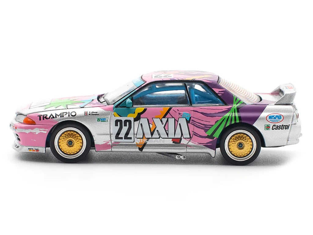 GTR R32 RHD (Right Hand Drive) #22 Masahiko Kageyama - Kazuo Shimizu "Axia" Group A "Japanese Touring Car Championship" (1991) 1/64 Diecast Model Car by Pop Race-1