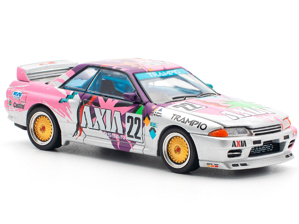 GTR R32 RHD (Right Hand Drive) #22 Masahiko Kageyama - Kazuo Shimizu "Axia" Group A "Japanese Touring Car Championship" (1991) 1/64 Diecast Model Car by Pop Race-3