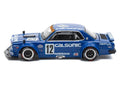 Skyline GT-R V8 Drift "Hakosuka" RHD (Right Hand Drive) #12 "Calsonic" Blue with Graphics 1/64 Diecast Model Car by Pop Race-0