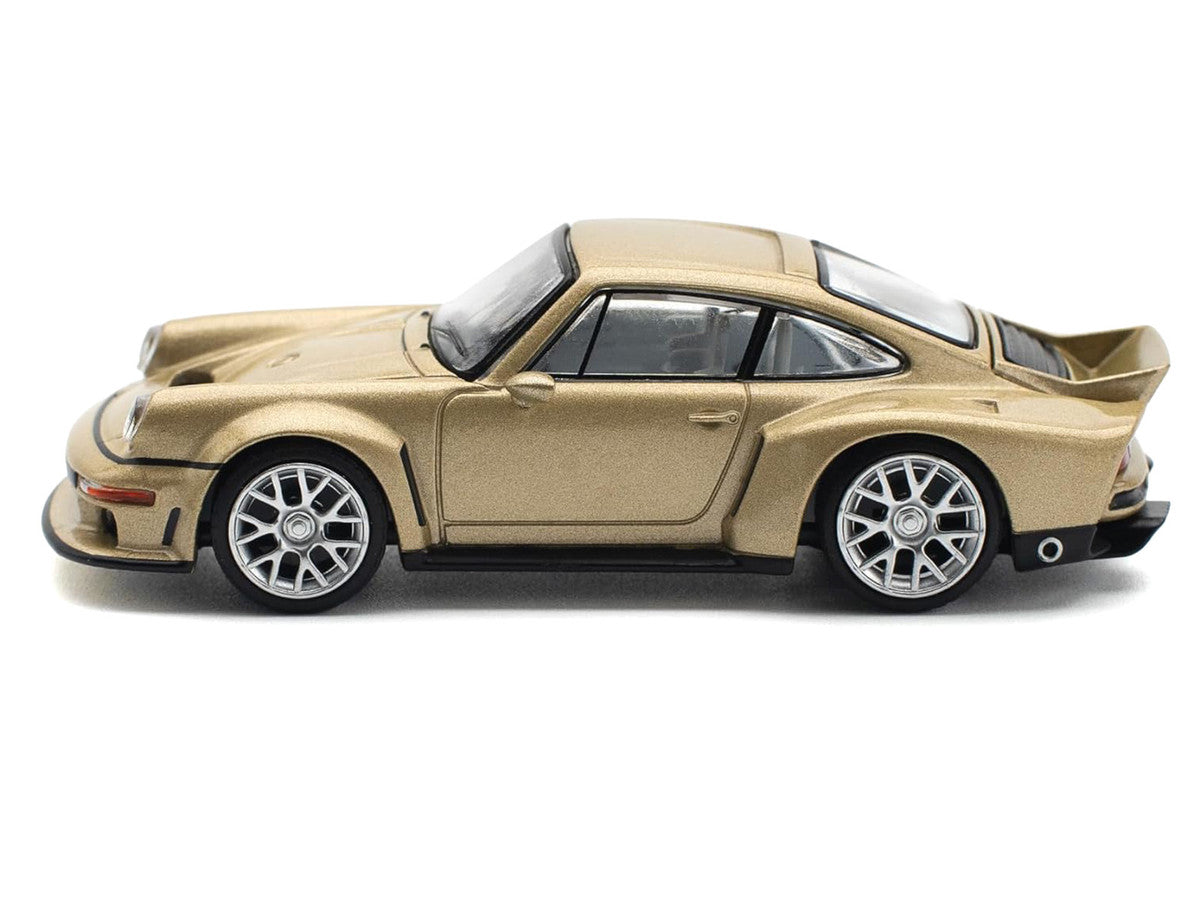 Singer DLS Turbo Gold Metallic 1/64 Diecast Model Car by Pop Race-1