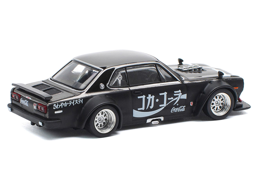 Skyline GT-R V8 Drift "Hakosuka" RHD (Right Hand Drive) "Coca-Cola" Black 1/64 Diecast Model Car by Pop Race-0