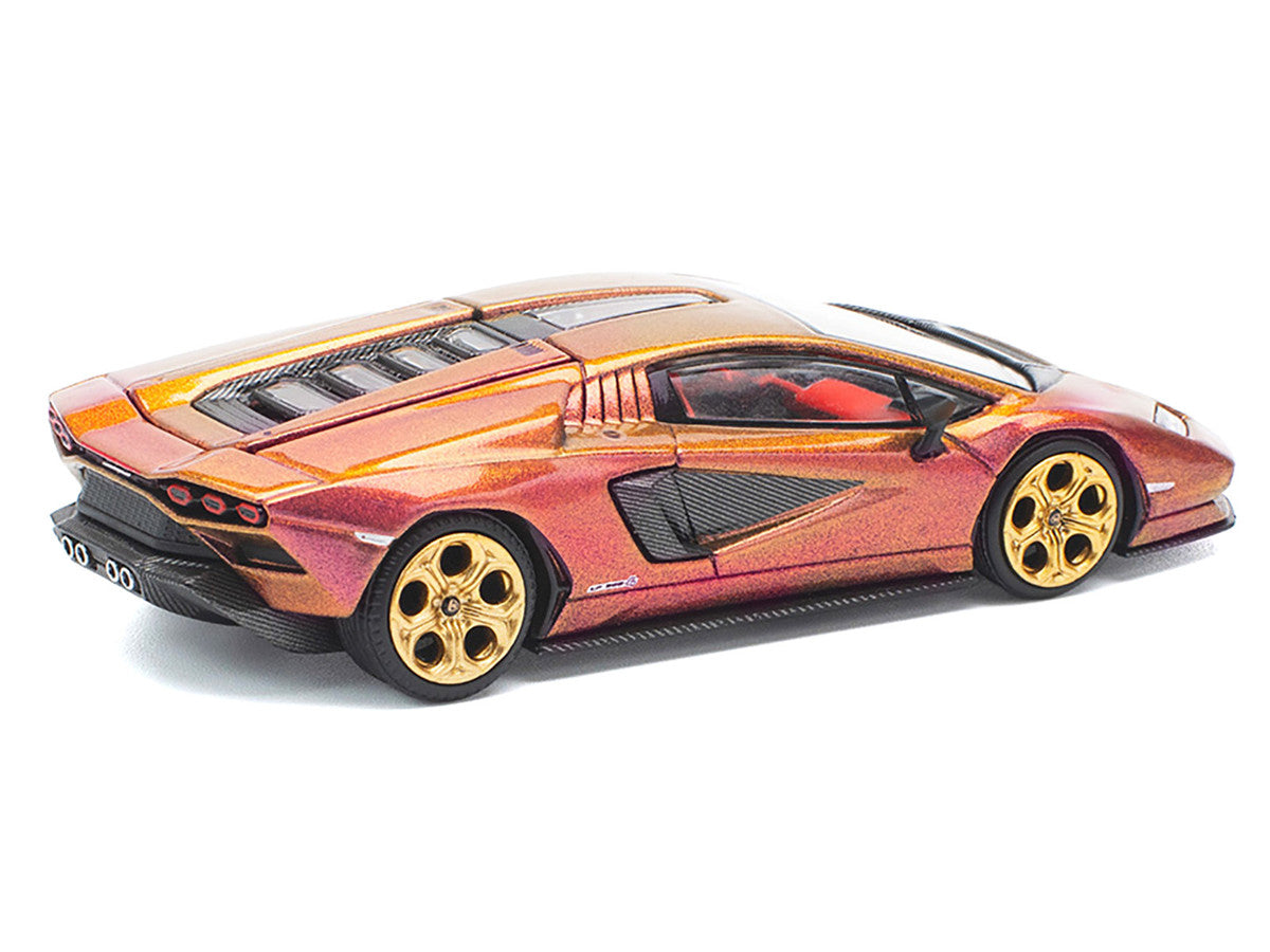 Lamborghini Countach LPI 800-4 Blu Hal Metallic 1/64 Diecast Model Car by Pop Race-1