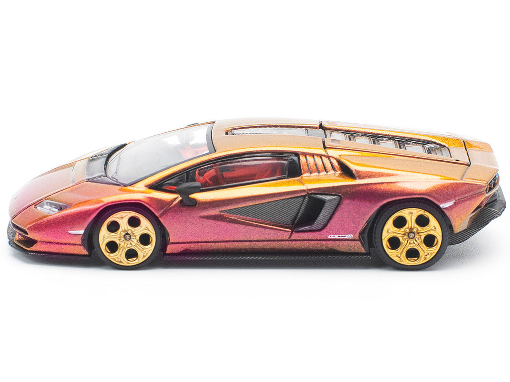 Lamborghini Countach LPI 800-4 Blu Hal Metallic 1/64 Diecast Model Car by Pop Race-2