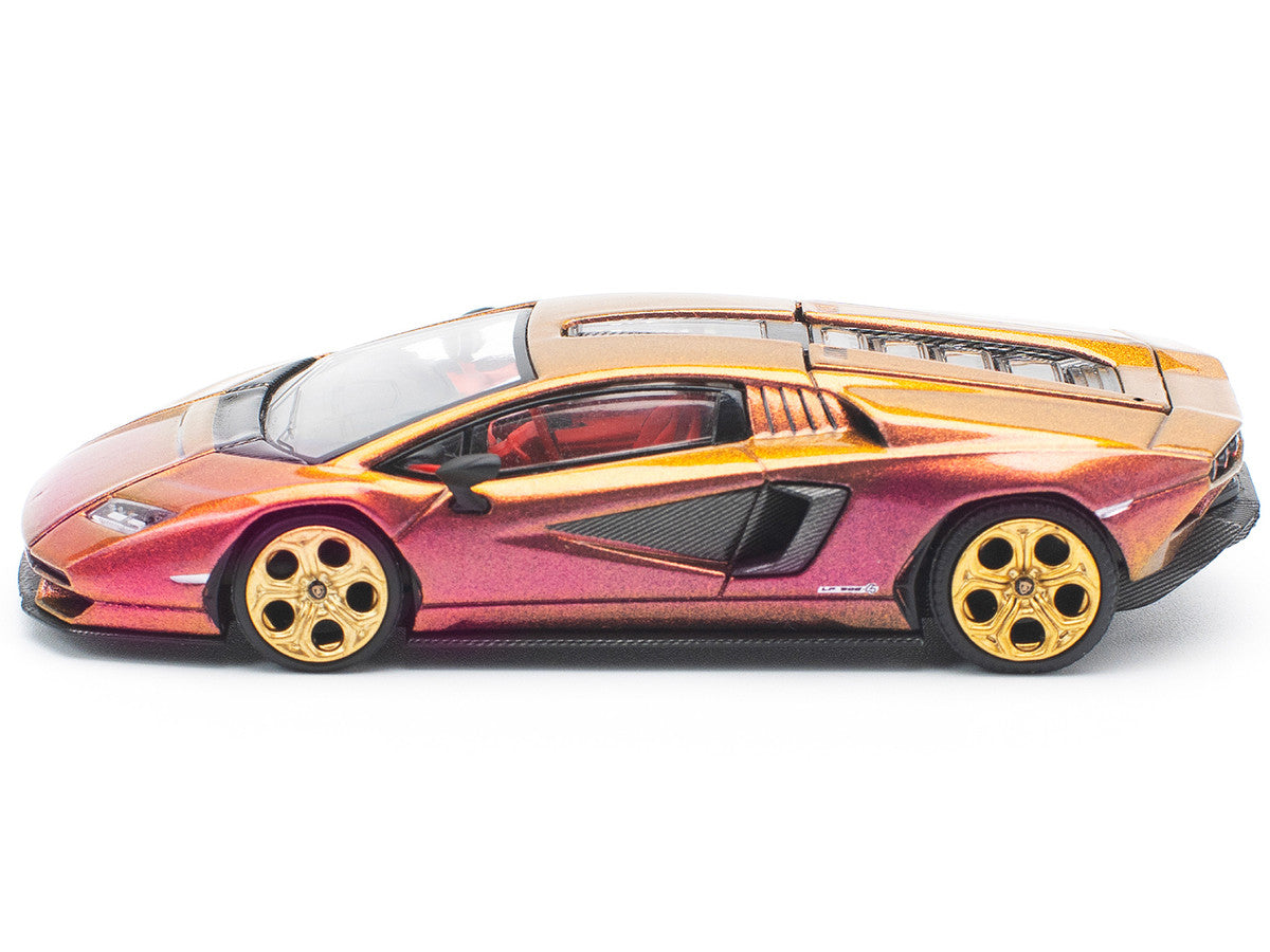 Lamborghini Countach LPI 800-4 Blu Hal Metallic 1/64 Diecast Model Car by Pop Race-2