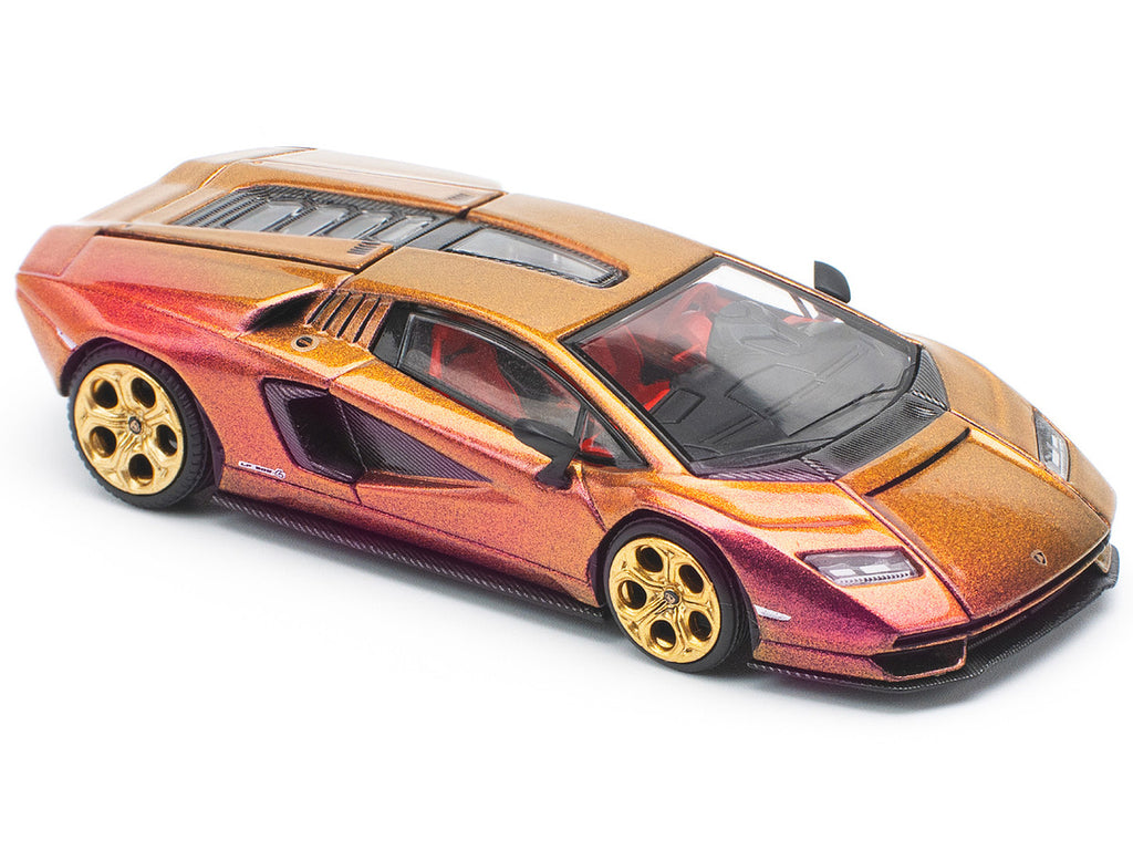 Lamborghini Countach LPI 800-4 Blu Hal Metallic 1/64 Diecast Model Car by Pop Race-3