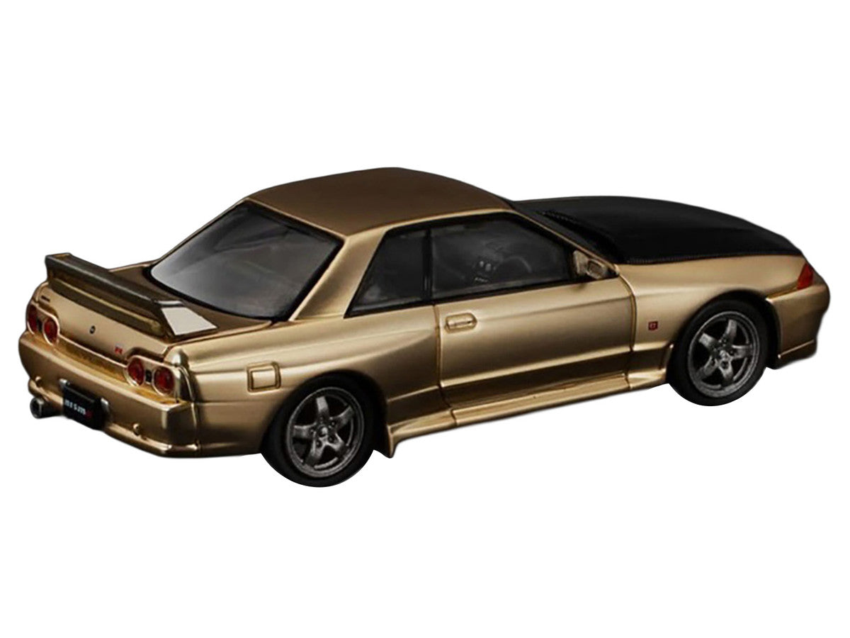 Skyline GT-R R32 RHD (Right Hand Drive) Chrome Gold with Carbon Hood "Tokyo Auto Salon 2025" 1/64 Diecast Model Car by Pop Race-0