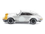 Singer 964 Silver Metallic with Yellow Front 1/64 Diecast Model Car by Pop Race-2