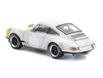 Singer 964 Silver Metallic with Yellow Front 1/64 Diecast Model Car by Pop Race-3