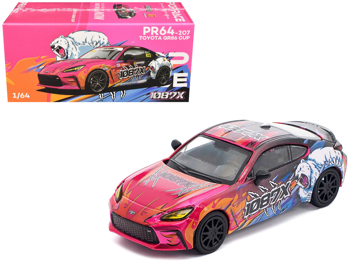 Toyota GR86 #823 1087X "Toyota GR86 Cup" (2025) 1/64 Diecast Model Car by Pop Race-0