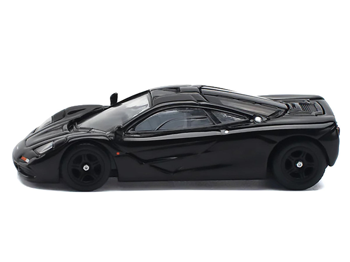McLaren F1 Jet Black 1/64 Diecast Model Car by Pop Race-0