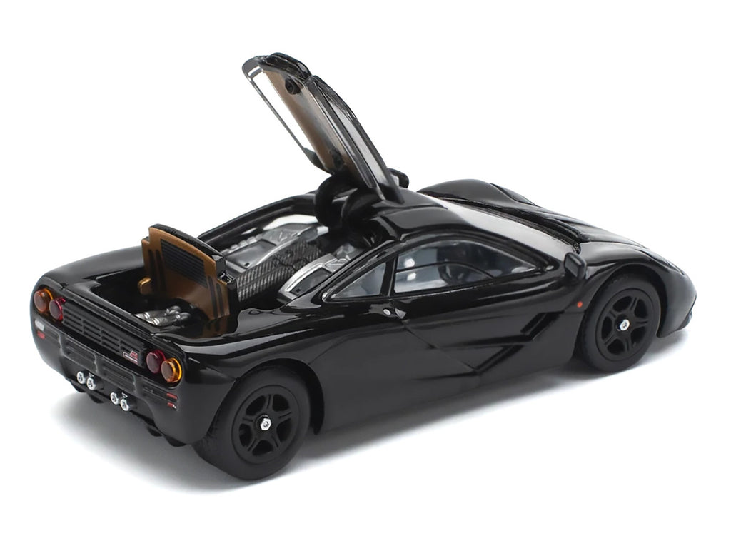 McLaren F1 Jet Black 1/64 Diecast Model Car by Pop Race-1