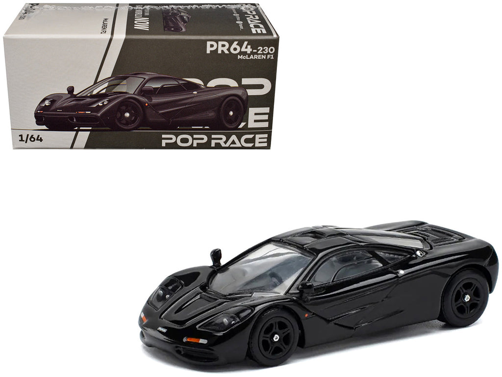 McLaren F1 Jet Black 1/64 Diecast Model Car by Pop Race-4