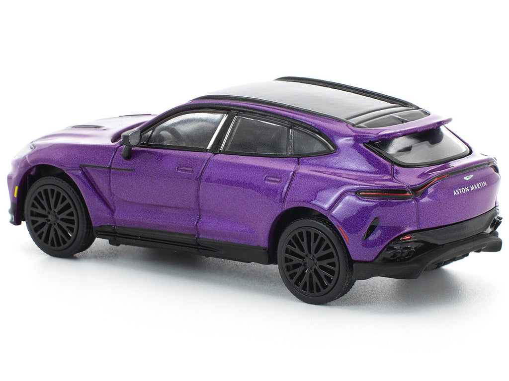 Aston Martin DBX 707 Storm Purple Metallic with Black Top 1/64 Diecast Model Car by Pop Race-3