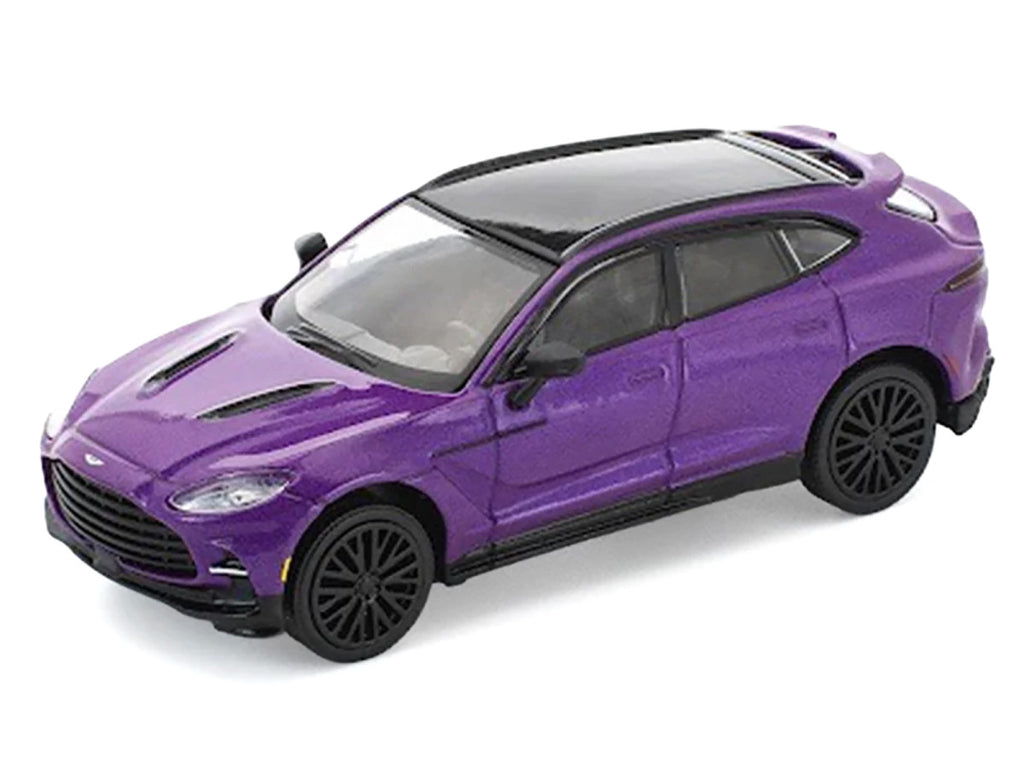 Aston Martin DBX 707 Storm Purple Metallic with Black Top 1/64 Diecast Model Car by Pop Race-2