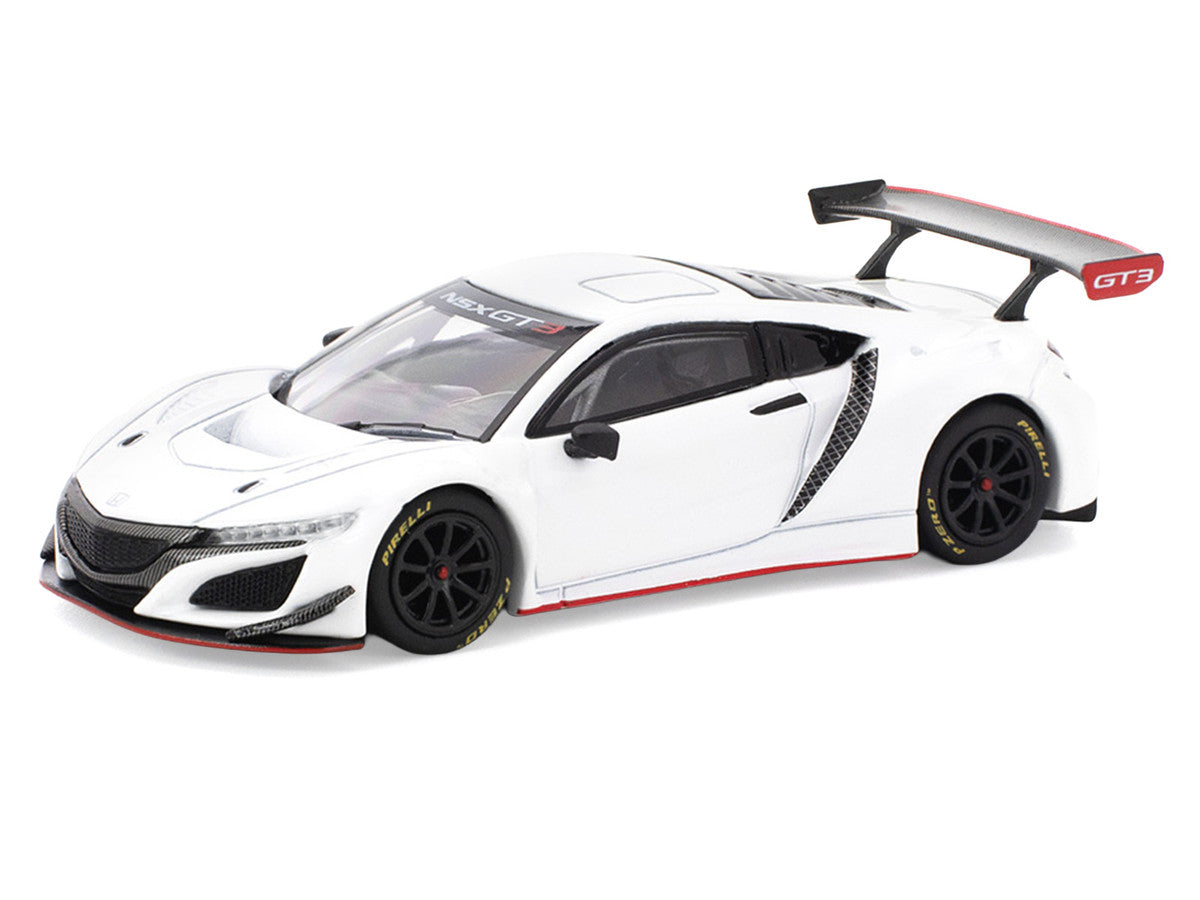 Honda NSX GT3 EVO22 White 1/64 Diecast Model Car by Pop Race-1