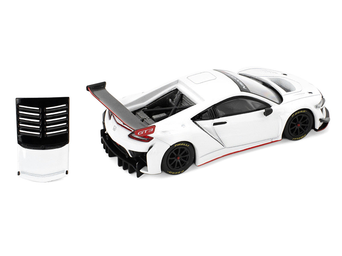 Honda NSX GT3 EVO22 White 1/64 Diecast Model Car by Pop Race-2