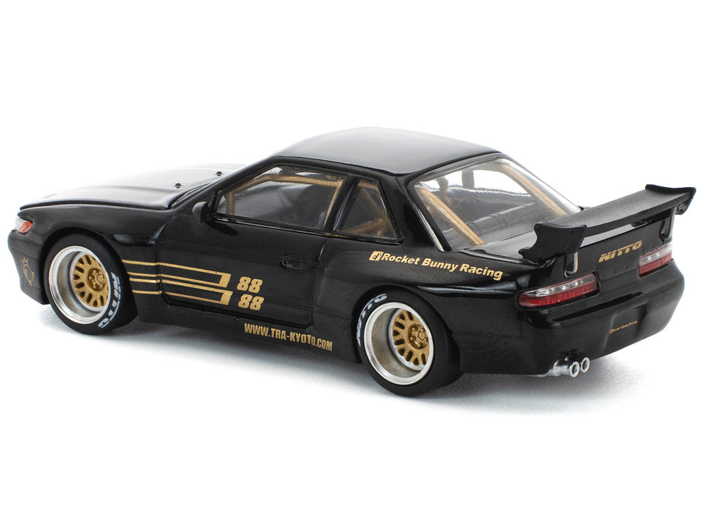 Pandem S13 RHD (Right Hand Drive) Black with Gold Accents 1/64 Diecast Model Car by Pop Race-3