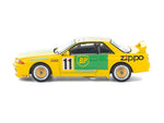 Skyline GT-R R32 RHD (Right Hand Drive) #11 Yellow with Green Graphics "Group A" (1993) 1/64 Diecast Model Car by Pop Race-0