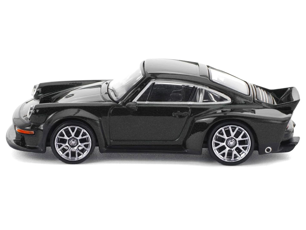 Singer DLS Turbo Black Metallic 1/64 Diecast Model Car by Pop Race-1