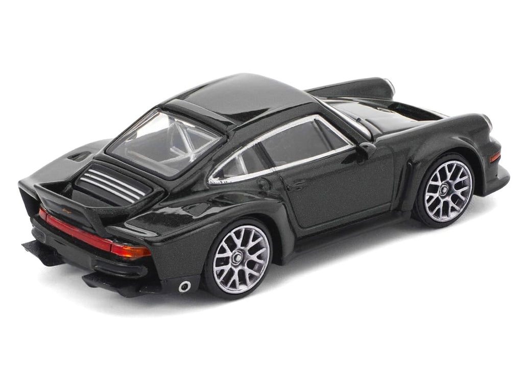 Singer DLS Turbo Black Metallic 1/64 Diecast Model Car by Pop Race-0