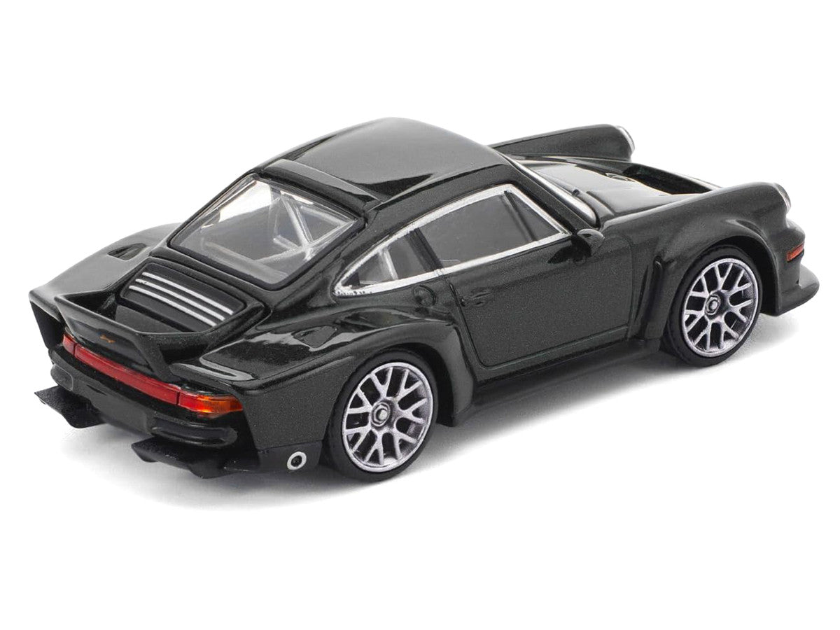 Singer DLS Turbo Black Metallic 1/64 Diecast Model Car by Pop Race-0