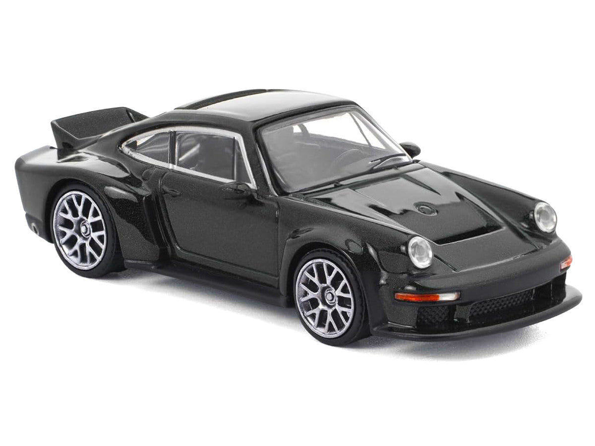 Singer DLS Turbo Black Metallic 1/64 Diecast Model Car by Pop Race-2
