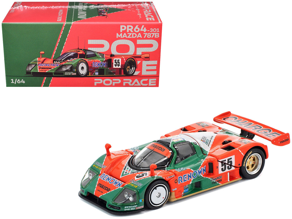 Mazda 787B #55 Johnny Herbert - Volker Weidler - Bertrand Gachot "Mazdaspeed" Winner "24 Hours of Le Mans" (1991) 1/64 Diecast Model Car by Pop Race-4