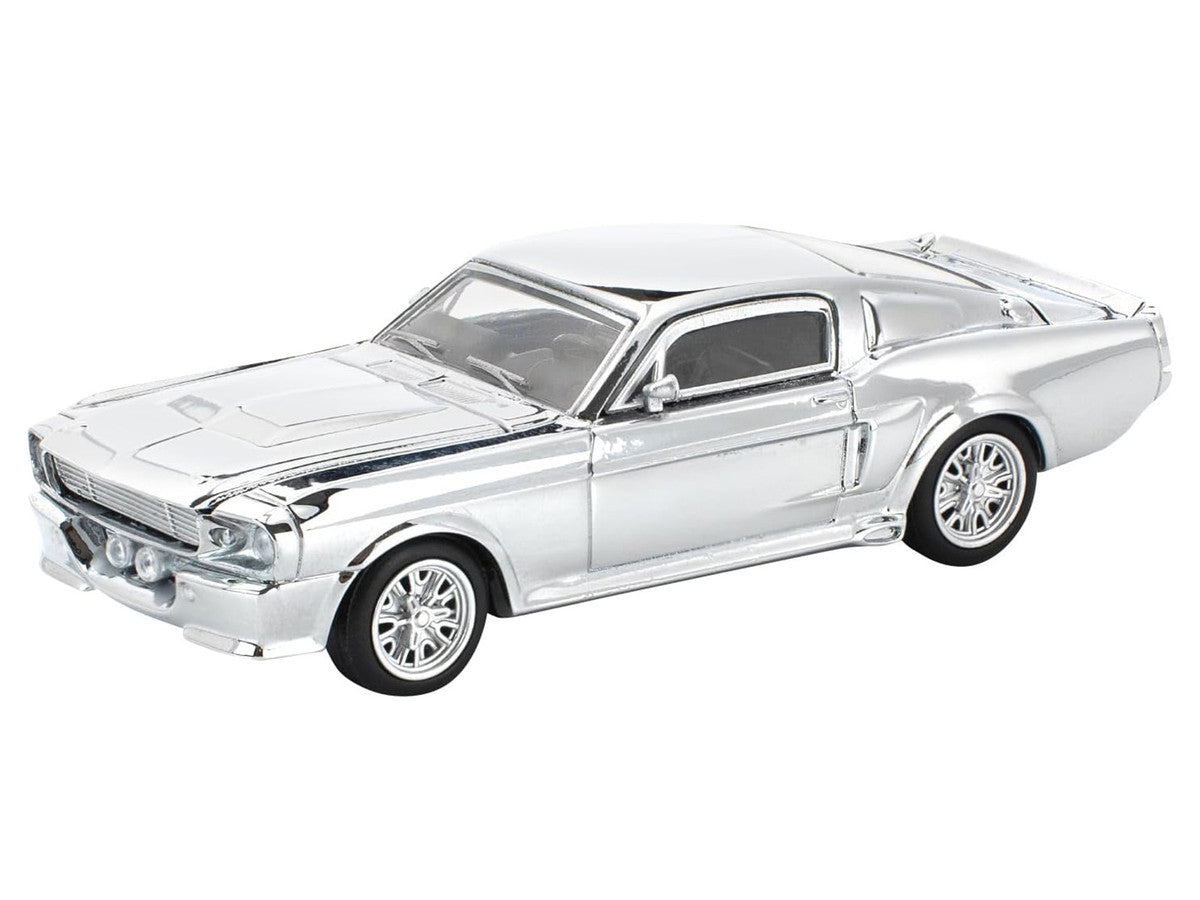Shelby Mustang GT500 Silver Chrome 1/64 Diecast Model Car by Pop Race-1