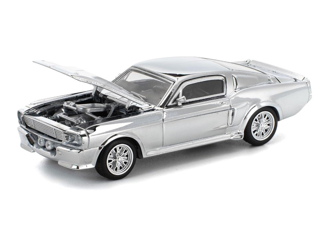 Shelby Mustang GT500 Silver Chrome 1/64 Diecast Model Car by Pop Race-2