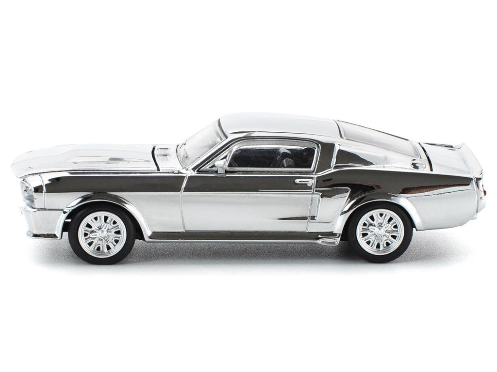 Shelby Mustang GT500 Silver Chrome 1/64 Diecast Model Car by Pop Race-3