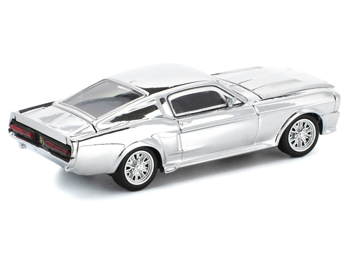 Shelby Mustang GT500 Silver Chrome 1/64 Diecast Model Car by Pop Race-4