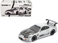 Toyota Supra "Top Secret" GT300 RHD (Right Hand Drive) Silver Metallic with Carbon Hood 1/64 Diecast Model Car by Pop Race-0