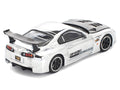 Toyota Supra "Top Secret" GT300 RHD (Right Hand Drive) Silver Chrome 1/64 Diecast Model Car by Pop Race-0