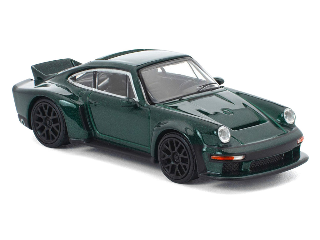 Singer DLS Turbo Green Metallic 1/64 Diecast Model Car by Pop Race-3