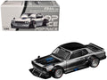 Skyline GT-R V8 Drift "Hakosuka" RHD (Right Hand Drive) Silver Chrome with Black Hood and Top 1/64 Diecast Model Car by Pop Race-0