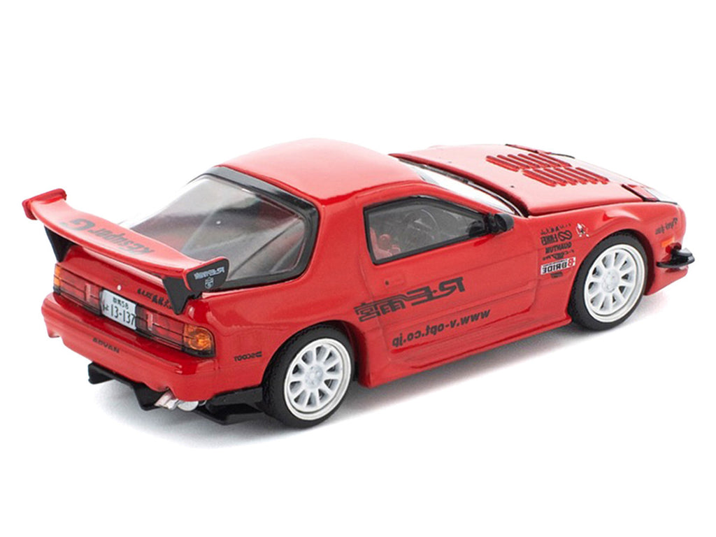 Mazda RX7 (FC3S) RE Amemiya RHD (Right Hand Drive) Red Metallic 1/64 Diecast Model Car by Pop Race-2