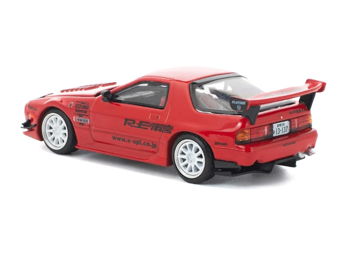 Mazda RX7 (FC3S) RE Amemiya RHD (Right Hand Drive) Red Metallic 1/64 Diecast Model Car by Pop Race-1