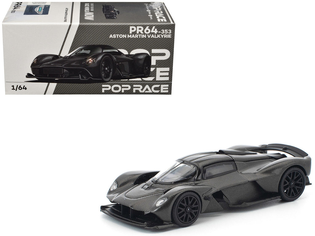 Aston Martin Valkyrie Carbon Fiber 1/64 Diecast Model Car by Pop Race-0