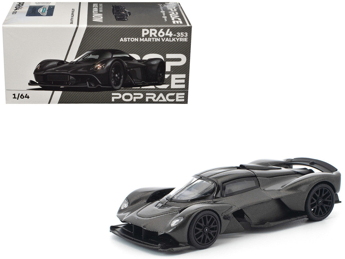 Aston Martin Valkyrie Carbon Fiber 1/64 Diecast Model Car by Pop Race-0