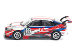 Honda Civic Type R TCR #97 "M&K Racing" White with Blue and Red Graphics 1/64 Diecast Model Car by Pop Race-2