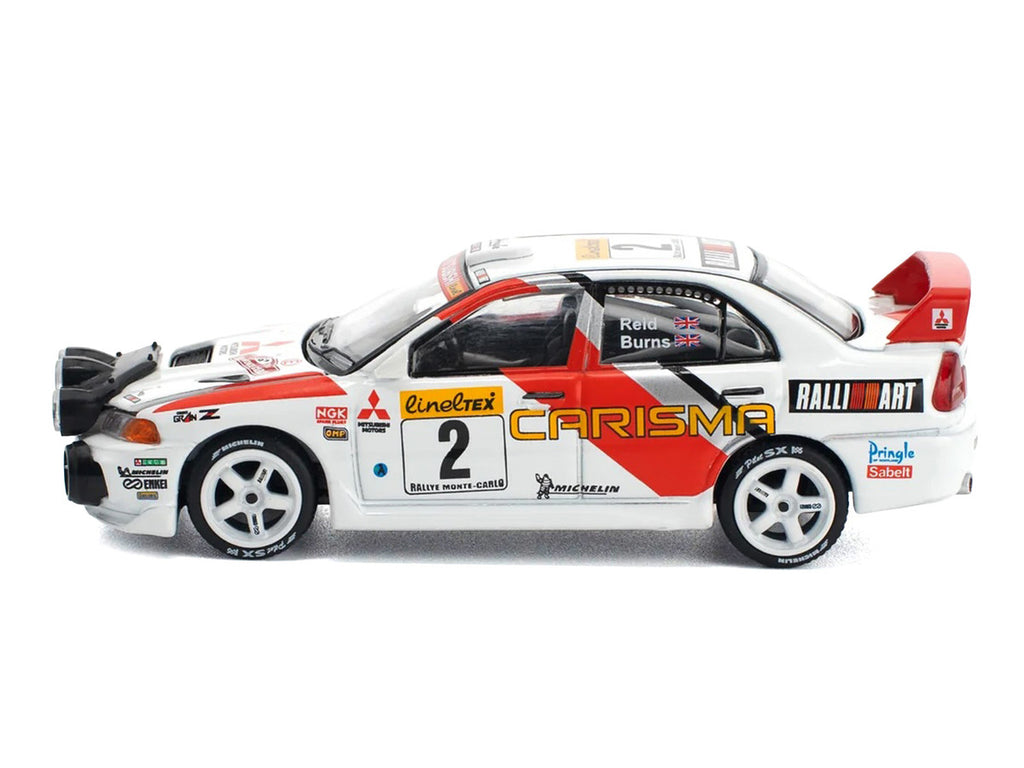Mitsubishi Lancer Evolution IV RHD (Right Hand Drive) #2 Richard Burns - Robert Reid "Monte Carlo Rally" (1998) 1/64 Diecast Model Car by Pop Race-0