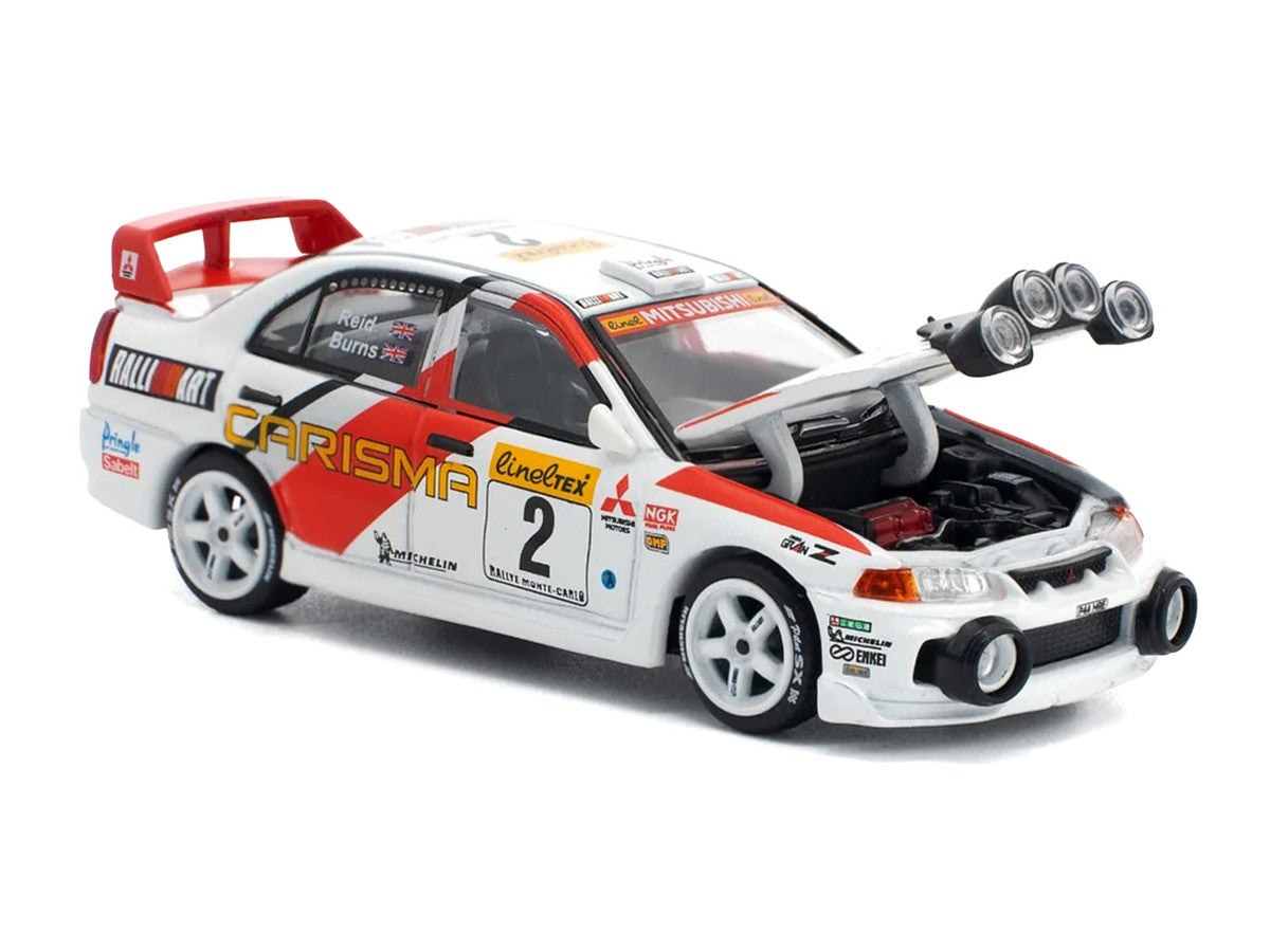 Mitsubishi Lancer Evolution IV RHD (Right Hand Drive) #2 Richard Burns - Robert Reid "Monte Carlo Rally" (1998) 1/64 Diecast Model Car by Pop Race-1