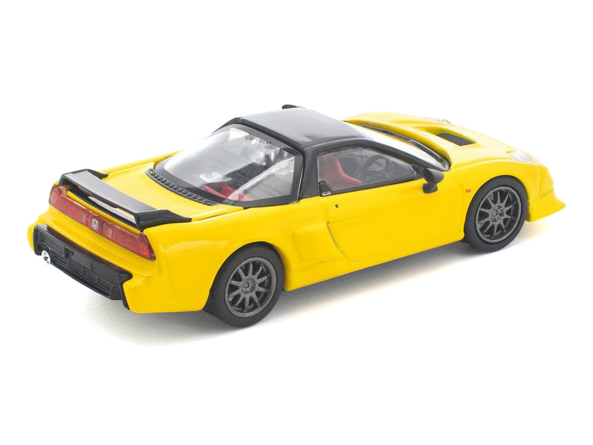 Honda NSX-R RHD (Right Hand Drive) Custom Yellow with Black Top 1/64 Diecast Model Car by Pop Race-2