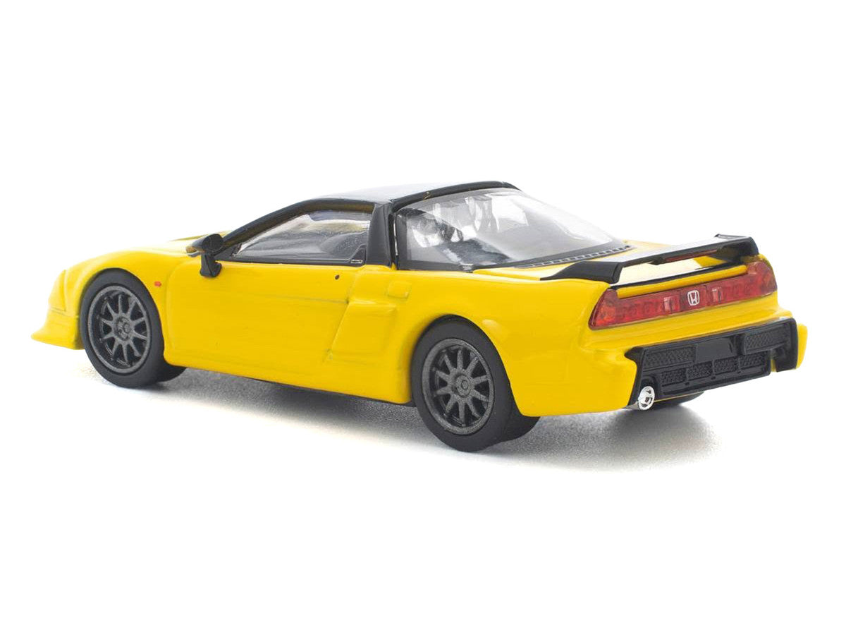 Honda NSX-R RHD (Right Hand Drive) Custom Yellow with Black Top 1/64 Diecast Model Car by Pop Race-1